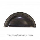 Coquille d'Armoire Bronze Huilé Brossé 76 mm (3")